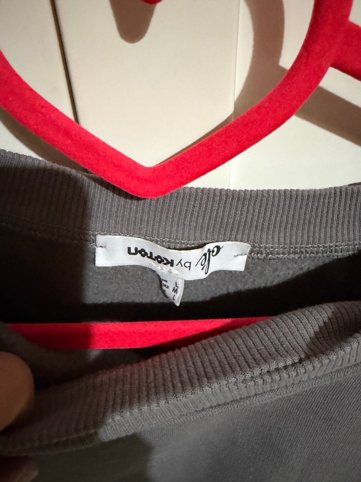 Gri Kadın Salaş Sweatshirt - Görsel 3