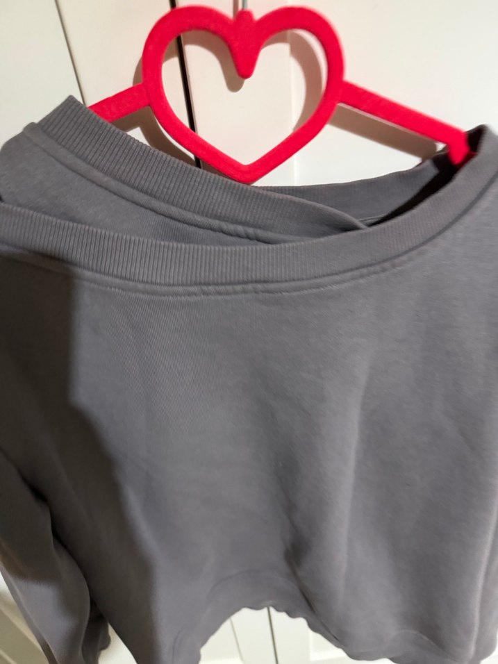 Gri Kadın Salaş Sweatshirt - Görsel 2