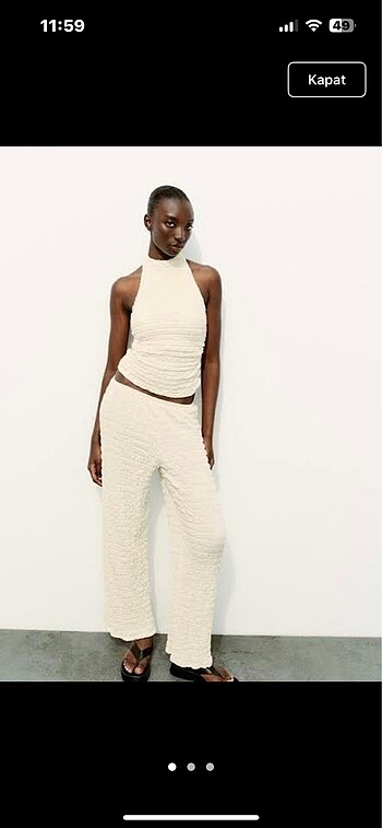 zara dokulu pantolon