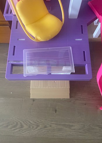 Çok Katlı Pembe Oyuncak Ev Kaydıraklı - Görsel 2