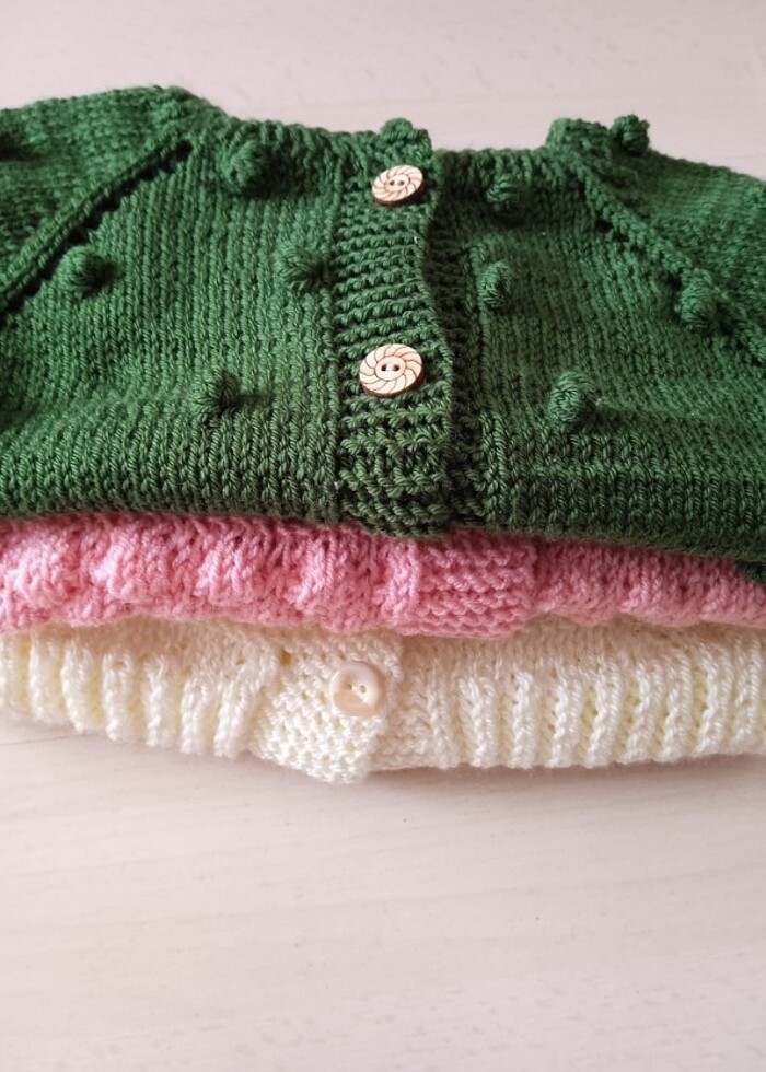 Örgü bebek yeleği  - Görsel 2