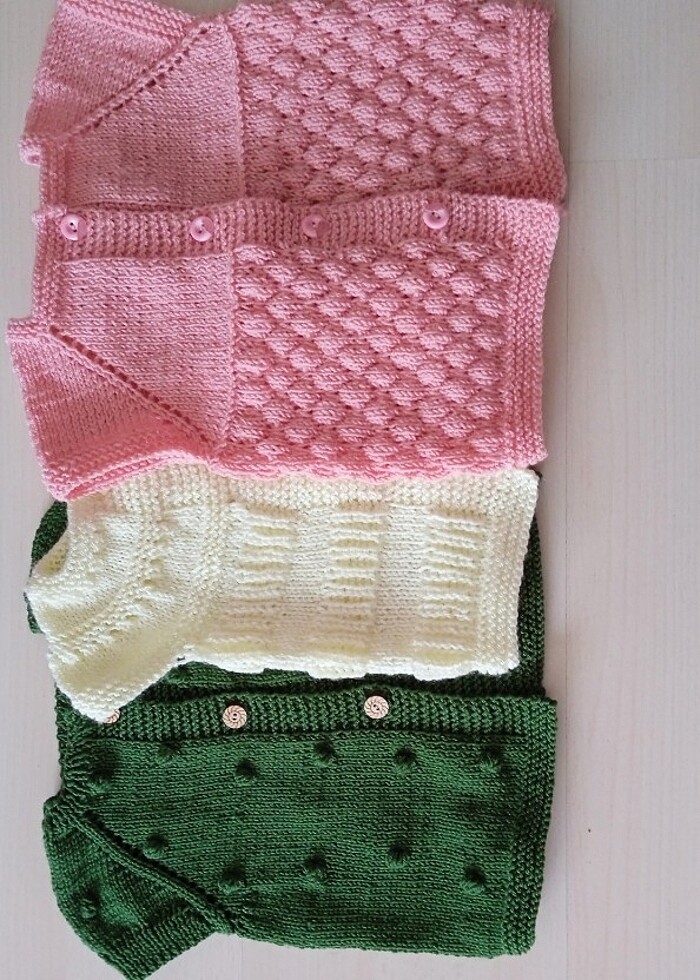 Örgü bebek yeleği  - Görsel 4