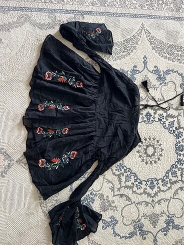 Zara Boho siyah bluz