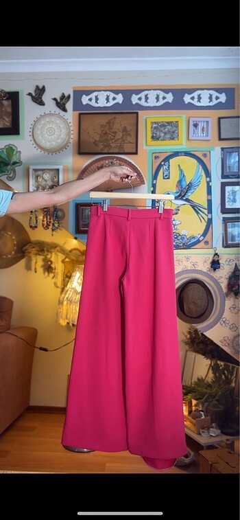 Zara Pembe kumaş pantolon