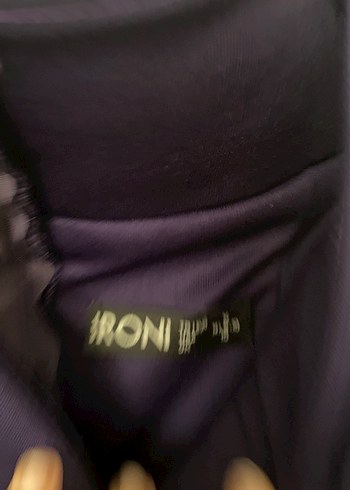 Mor Mini midi boy arası kayık Yakalı Abiye Elbise - Görsel 2