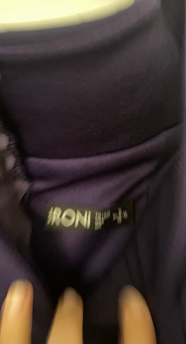 Mor Mini midi boy arası kayık Yakalı Abiye Elbise - Görsel 2