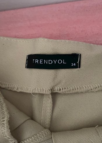 Bej Midi Kadın Kumaş Pantolon - Görsel 2