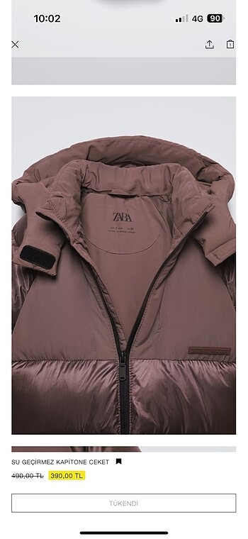24-36 Ay Beden Zara çocuk mont