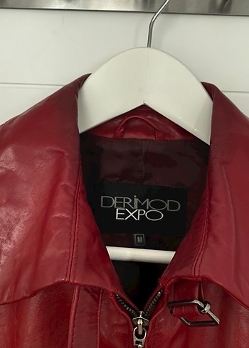 Derimod bordo deri ceket - Görsel 4