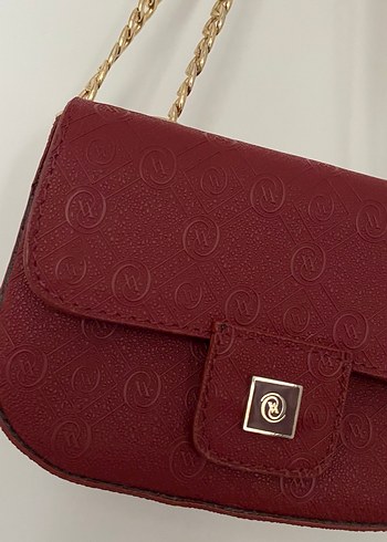 Vakko Bordo Zincir askılı Çanta - Görsel 2