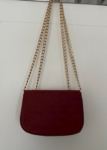Vakko Bordo Zincir askılı Çanta - Görsel 6