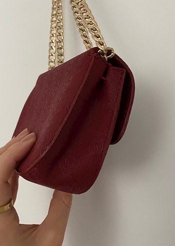 Vakko Bordo Zincir askılı Çanta - Görsel 4