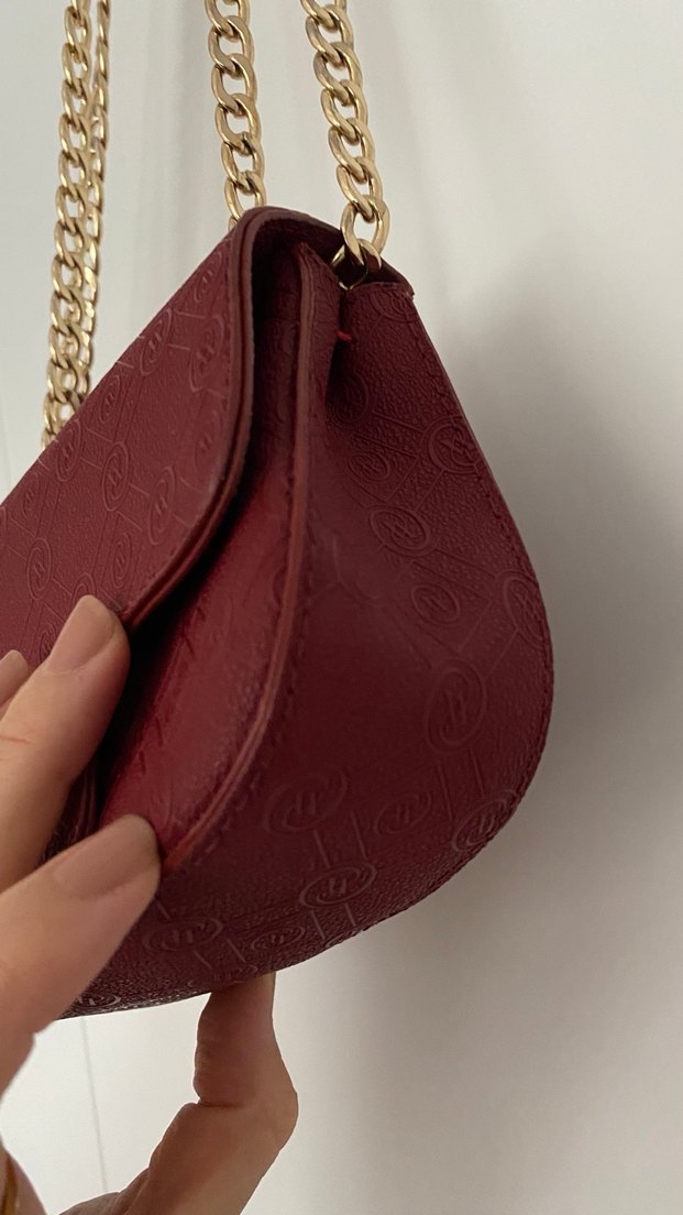 Vakko Bordo Zincir askılı Çanta - Görsel 3