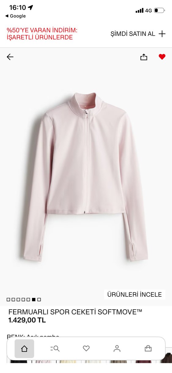 H&M spor fermuarlı üst - Görsel 2