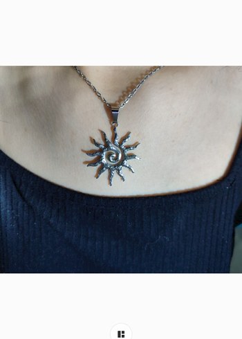 spiral güneş kolye