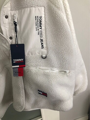 l Beden beyaz Renk Orjinal Çift Taraflı Tommy Hilfiger mont