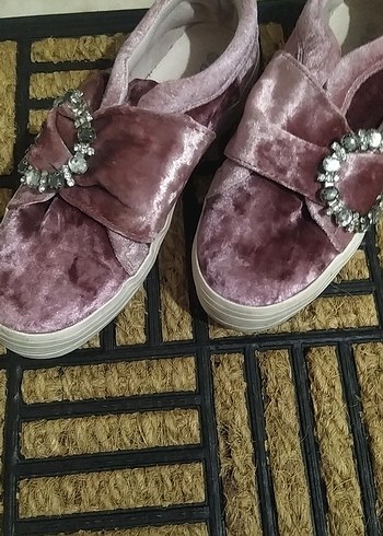 Kız Çocuk Pembe Cırt Cırtlı Spor Ayakkabı - Görsel 2