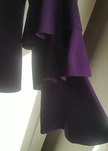 Mor Volanlı Kadın Bluz - Görsel 2