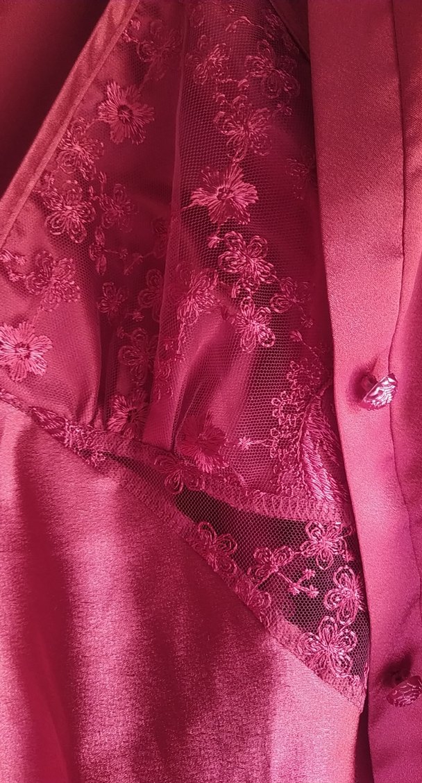 Bordo Uzun Kollu Kadın Pijama Takımı - Görsel 2