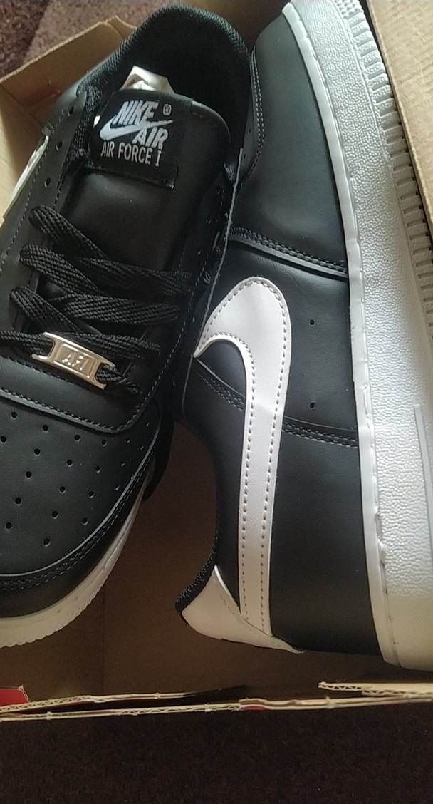 Nike Air Force 1 Siyah Beyaz Erkek Spor Ayakkabı - Görsel 3