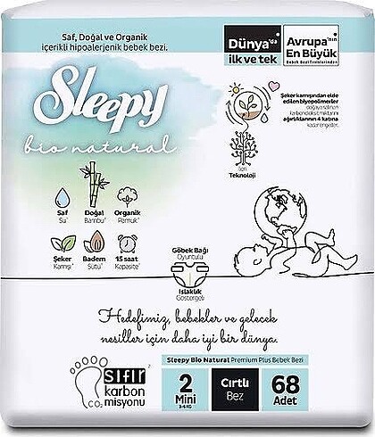 Sleepy bio natural 2 numara 68?li