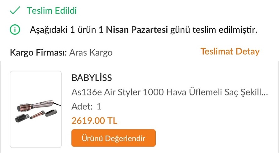  Beden Babyliss airstyler 1000 as136e