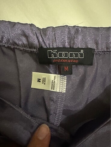 m Beden Kom şortlu saten pijama