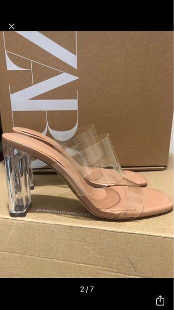 Zara Zara şeffaf topuklu sandalet