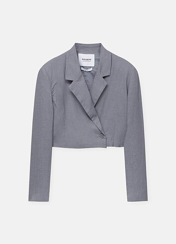 Gri Crop Blazer