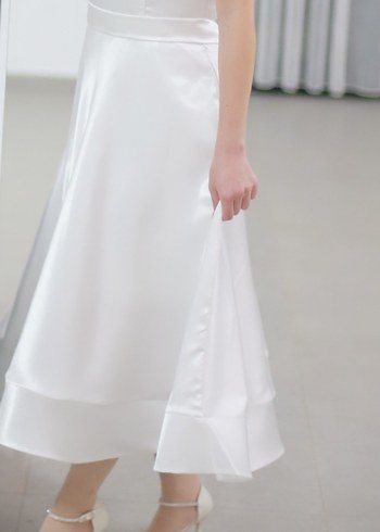 Beyaz elbise, nikah elbisesi, nişan elbisesi, mezuniyet elbisesi - Görsel 2