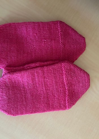 Kadın Pembe Çorap Patik Örgü - Görsel 2