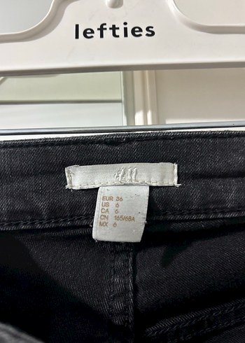 Gri Bol Kesim Midi Denim Kadın Jean H&M - Görsel 2