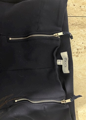 Fermuarlı Lacivert Kadın Kumaş Pantolon - Görsel 4