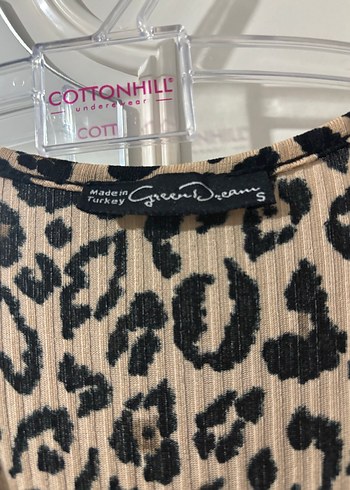 Leopar Desenli Uzun Kollu Kadın Elbise - Görsel 2