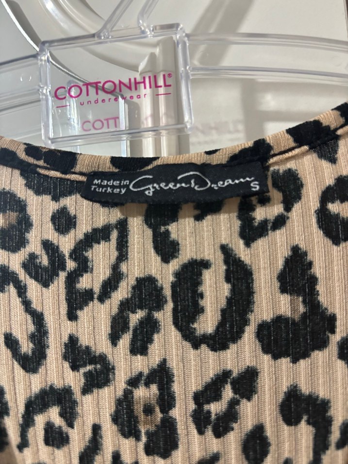 Leopar Desenli Uzun Kollu Kadın Elbise - Görsel 2