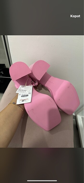 38 Beden pembe Renk Bershka topuklu