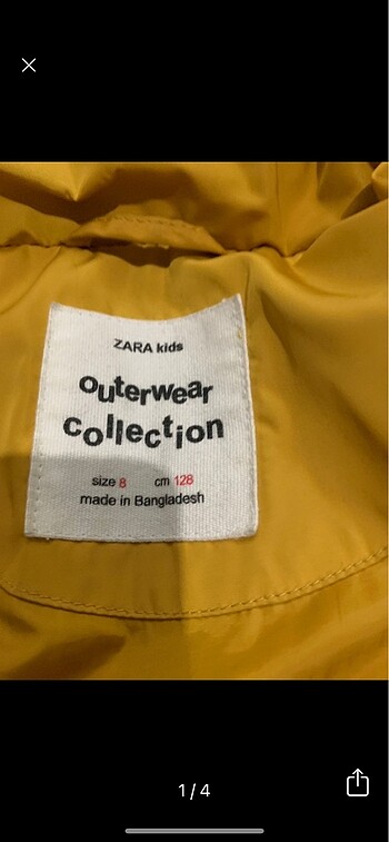 Zara çocuk mont