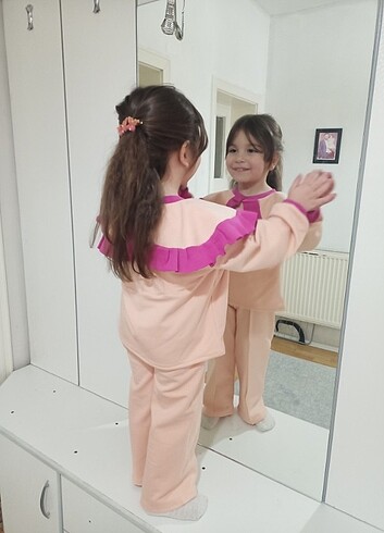 3 Yaş Beden pembe Renk Kız çocuk takım