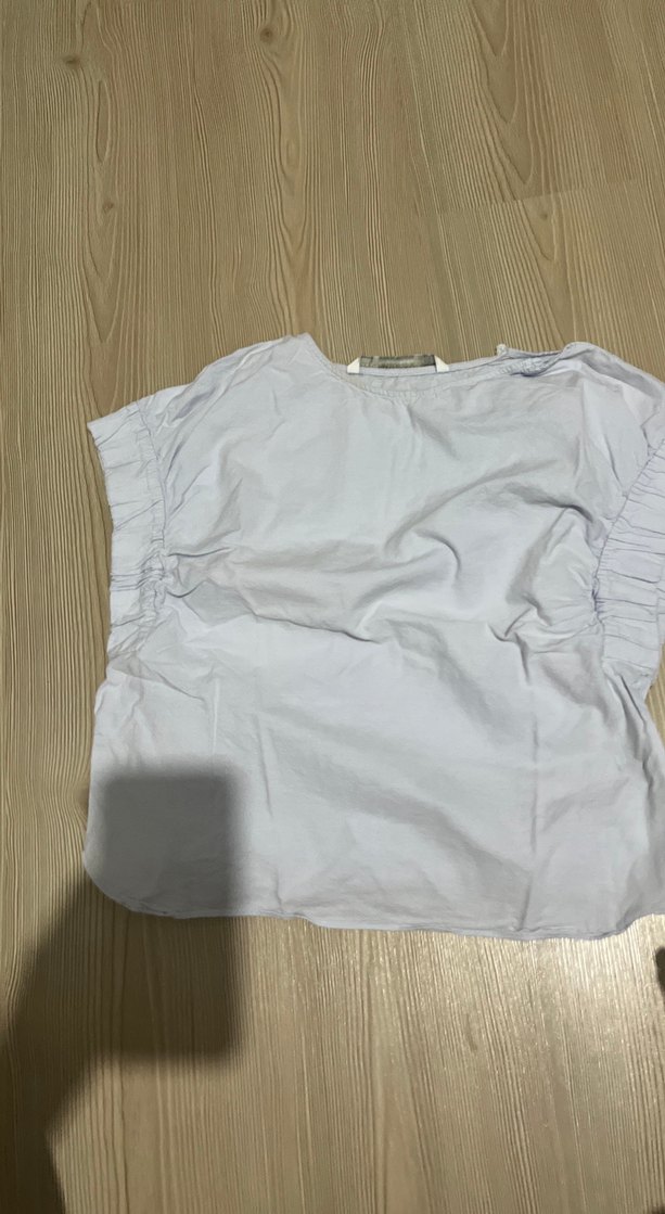 Kadın Beyaz Keten Kısa Kollu Bluz - Görsel 2