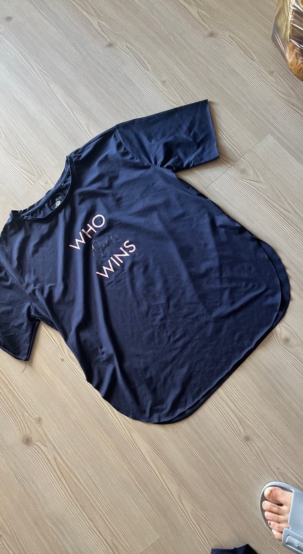 Lacivert Baskılı Hamile Tişörtü - Görsel 3