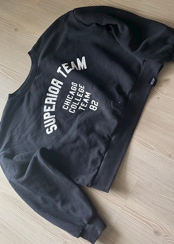 Siyah Baskılı Kadın Sweatshirt - Görsel 3