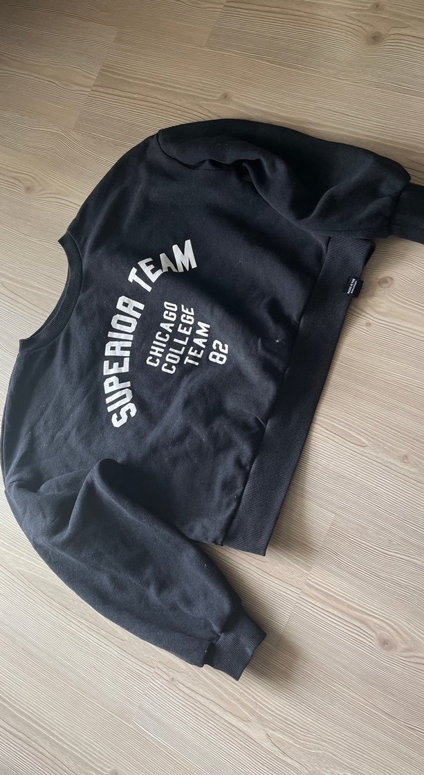 Siyah Baskılı Kadın Sweatshirt - Görsel 2