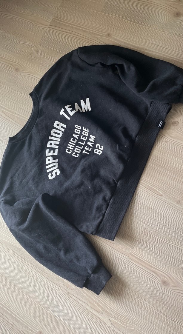 Siyah Baskılı Kadın Sweatshirt - Görsel 3