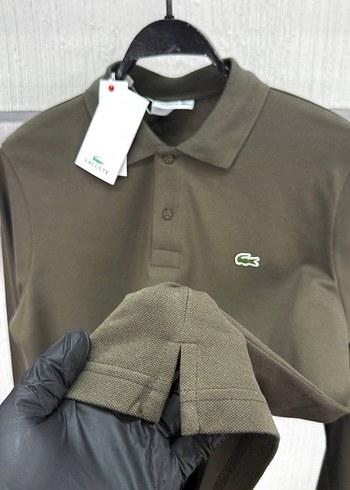 Lacoste Erkek Haki Uzun Kollu Polo Tişört - Görsel 4