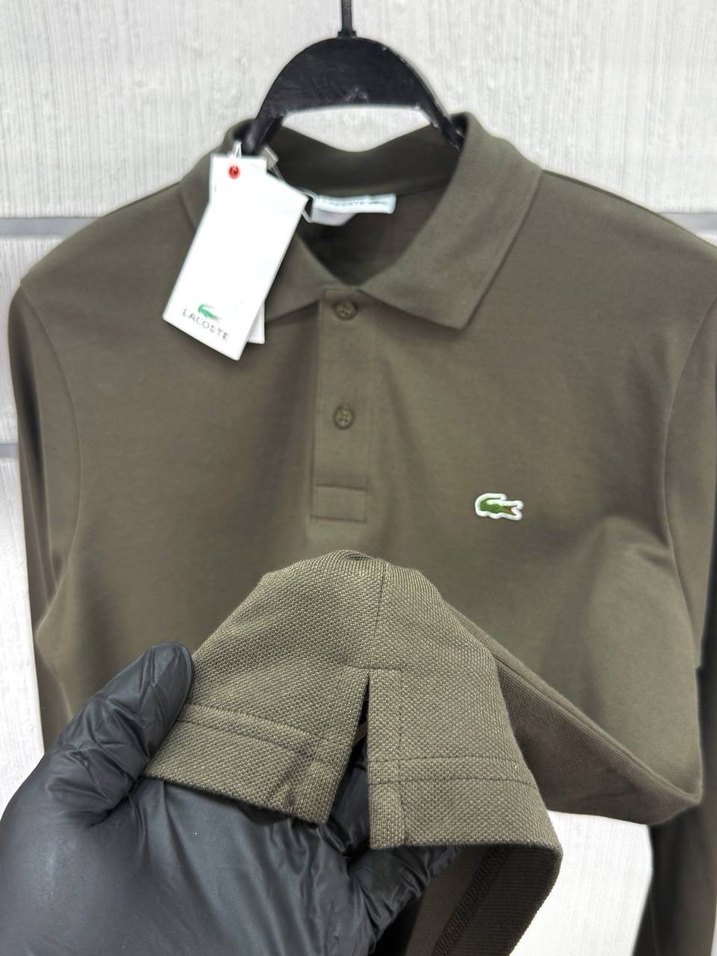 Lacoste Erkek Haki Uzun Kollu Polo Tişört - Görsel 4