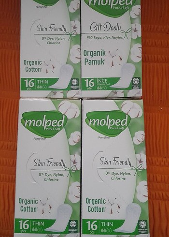 Molped Organik Pamuk günlük  Pedi 16'lı Beyaz - Görsel 2