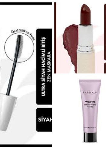 Farmasi Siyah Maskara ve Makyaj Bazı Seti