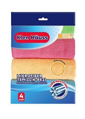 Renkli Mikrofiber Mutfak Temizlik Bezi 4'lü - Görsel 2