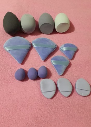 Mor ve Gri Makyaj Sünger Seti - Görsel 2