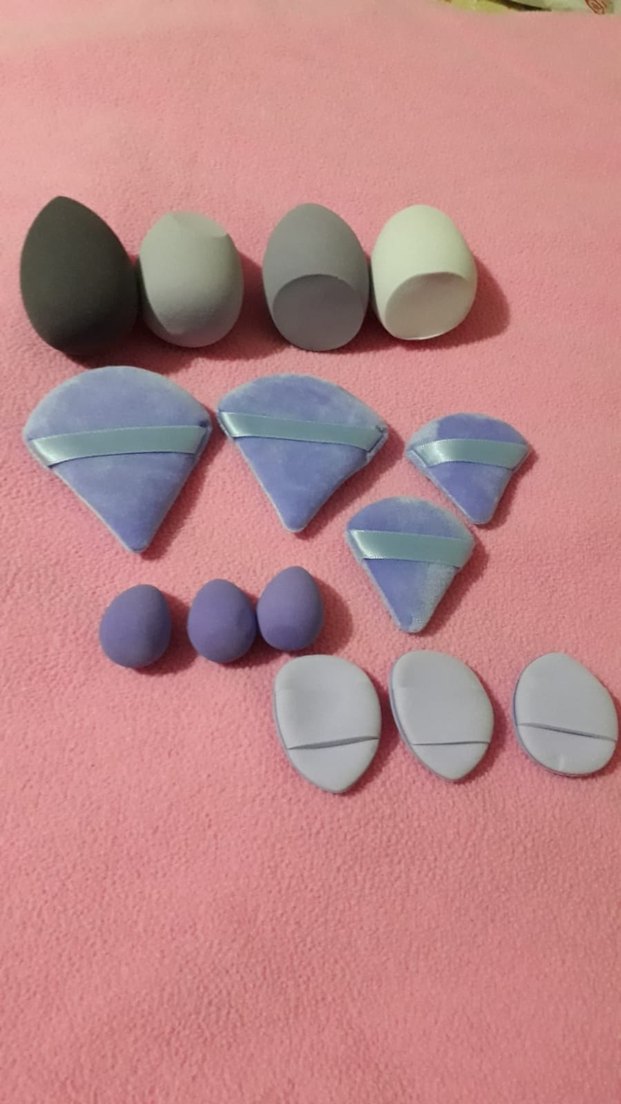 Mor ve Gri Makyaj Sünger Seti - Görsel 2